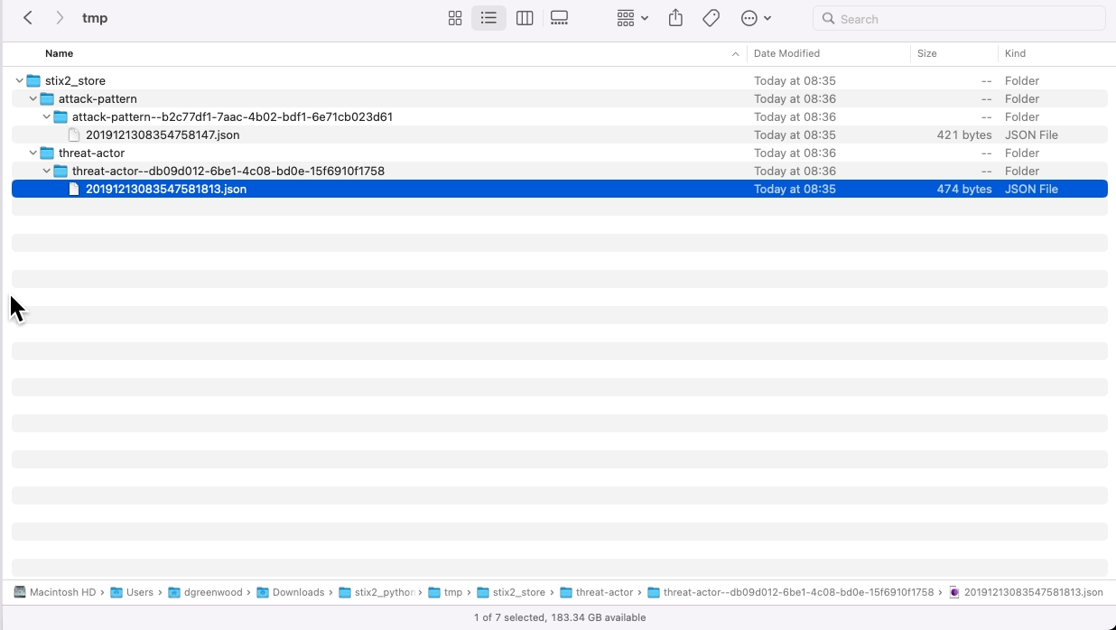 STIX2 file structure