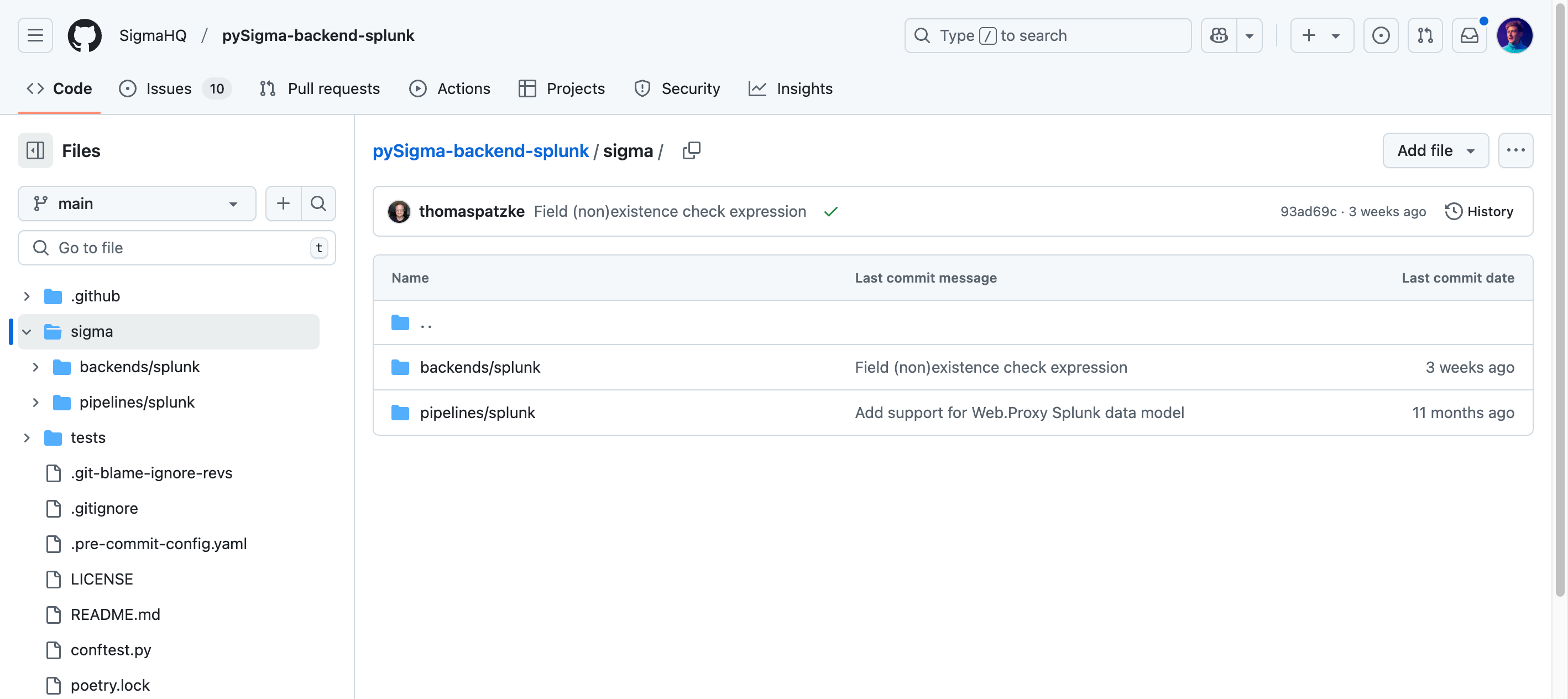 pySigma Splunk backend